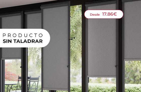 Estores enrollables sem furar sob medida Cortinadecor