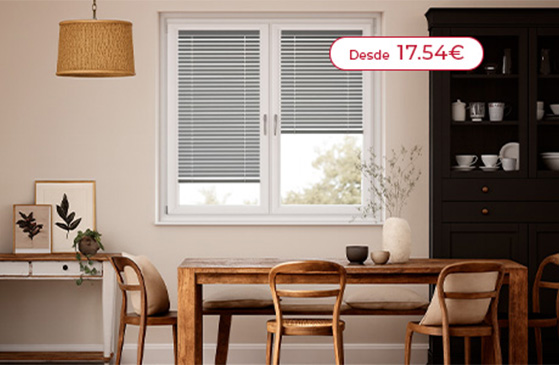 Venecianas de aluminio sin taladrar a medida Cortinadecor